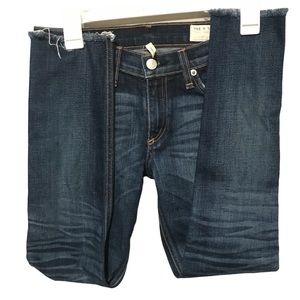 Rag & bone blue distressed skinny jean size 26.